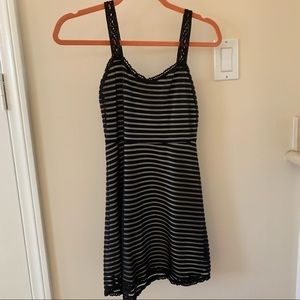 FP Stripped Mesh Mini Dress